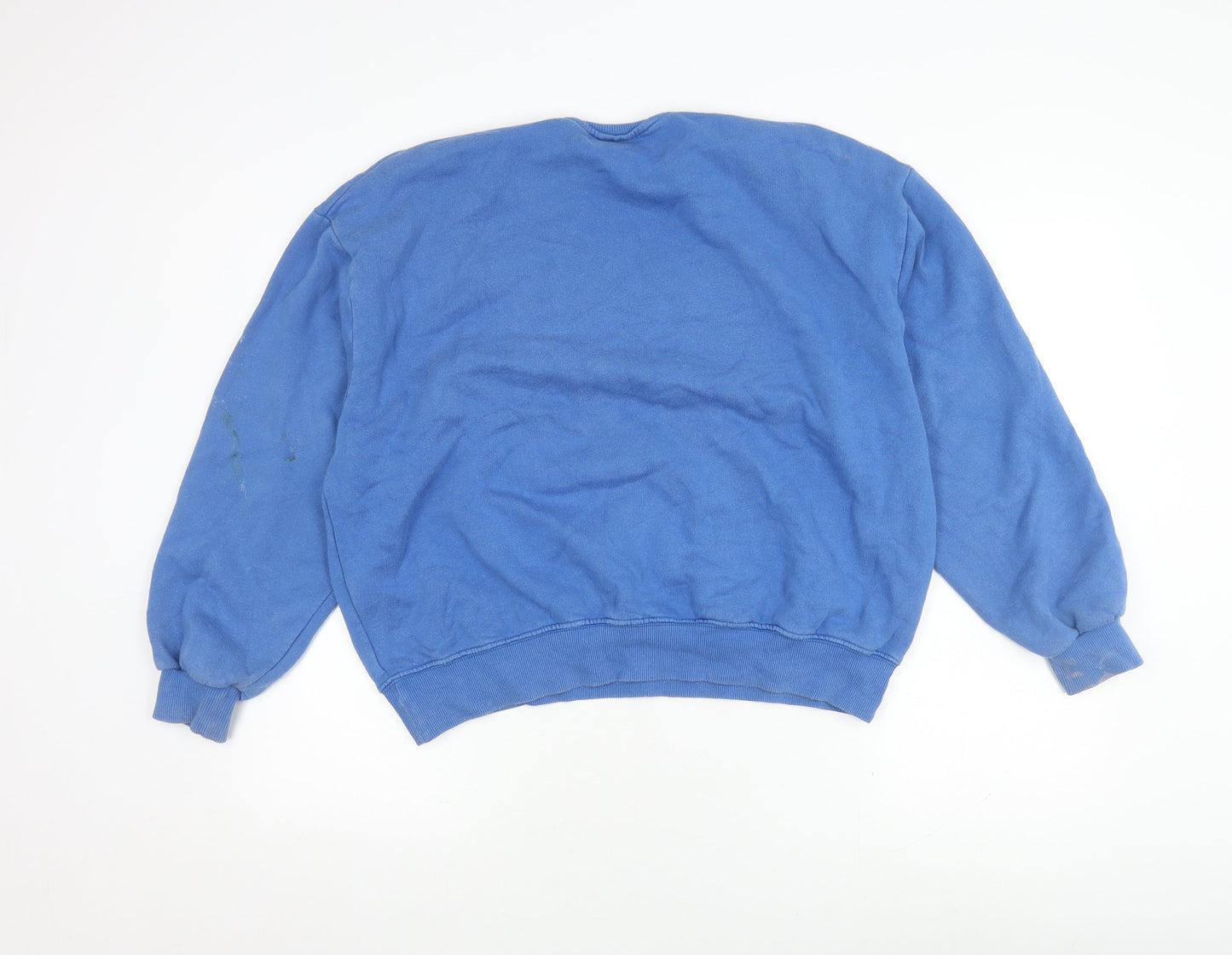 Pull&Bear Blue Unisex L Sweatshirt with Logo