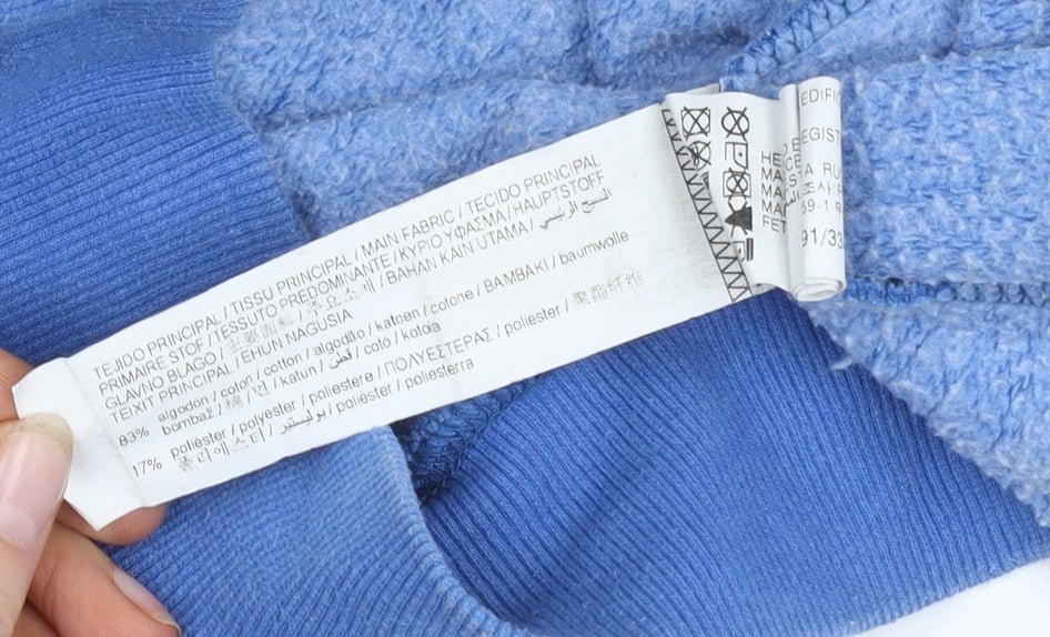 Pull&Bear Blue Unisex L Sweatshirt with Logo