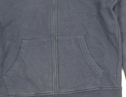 Close-up detail of United Colors boys’ blue xl track jacket full zip