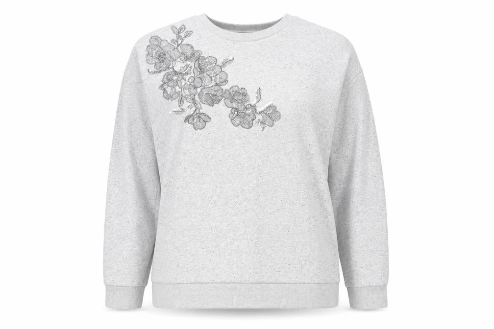 United Colors of Benetton Women's Grey Cotton Blend Pullover Jumper Size XS
