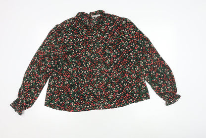 Marks & Spencer Women's Floral Blouse, UK 10, Multicoloured