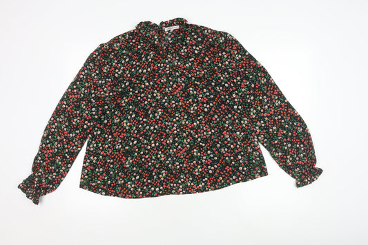 Marks and Spencer Women's Floral Blouse, UK 10, Multicoloured