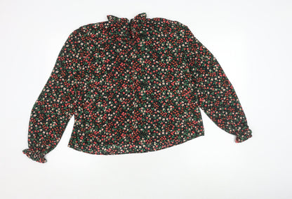 Marks & Spencer Women's Floral Blouse, UK 10, Multicoloured