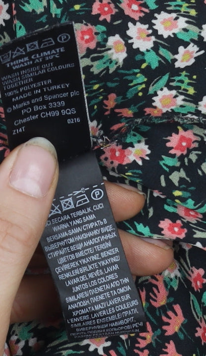 Marks & Spencer Women's Floral Blouse, UK 10, Multicoloured