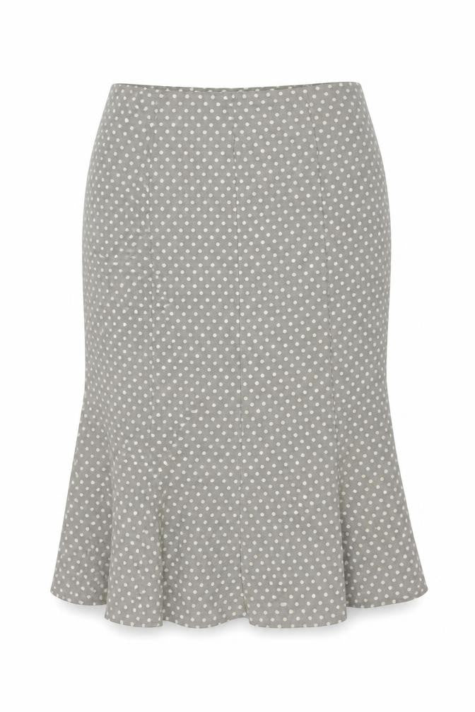 Alex & Co. Women's Grey Polka Dot Knee-Length Skirt