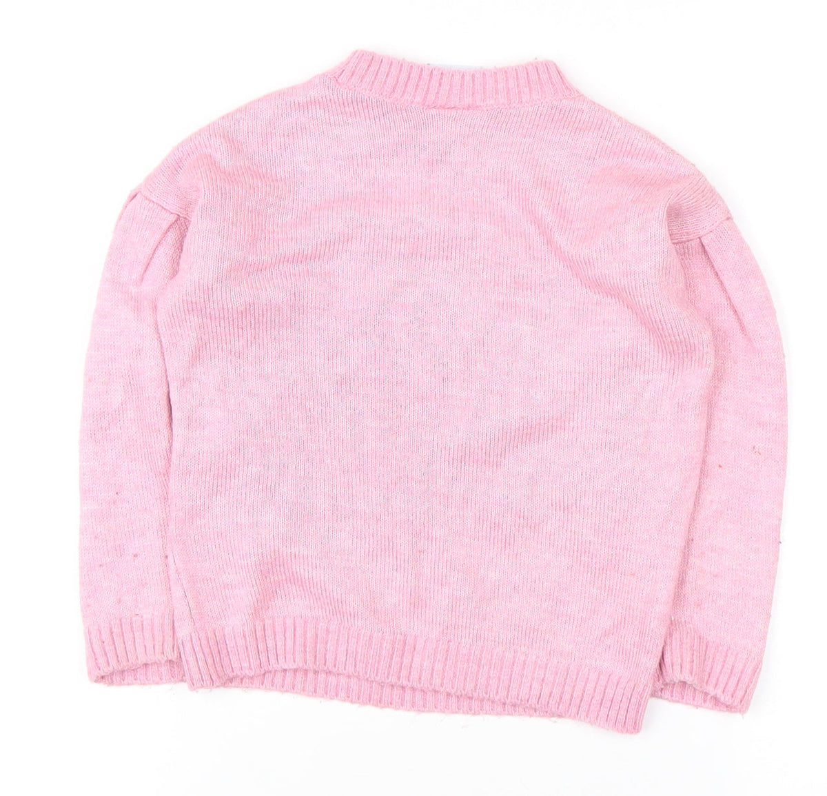 Disney Girls Pink Pullover Jumper with Bow, Size 4 Years