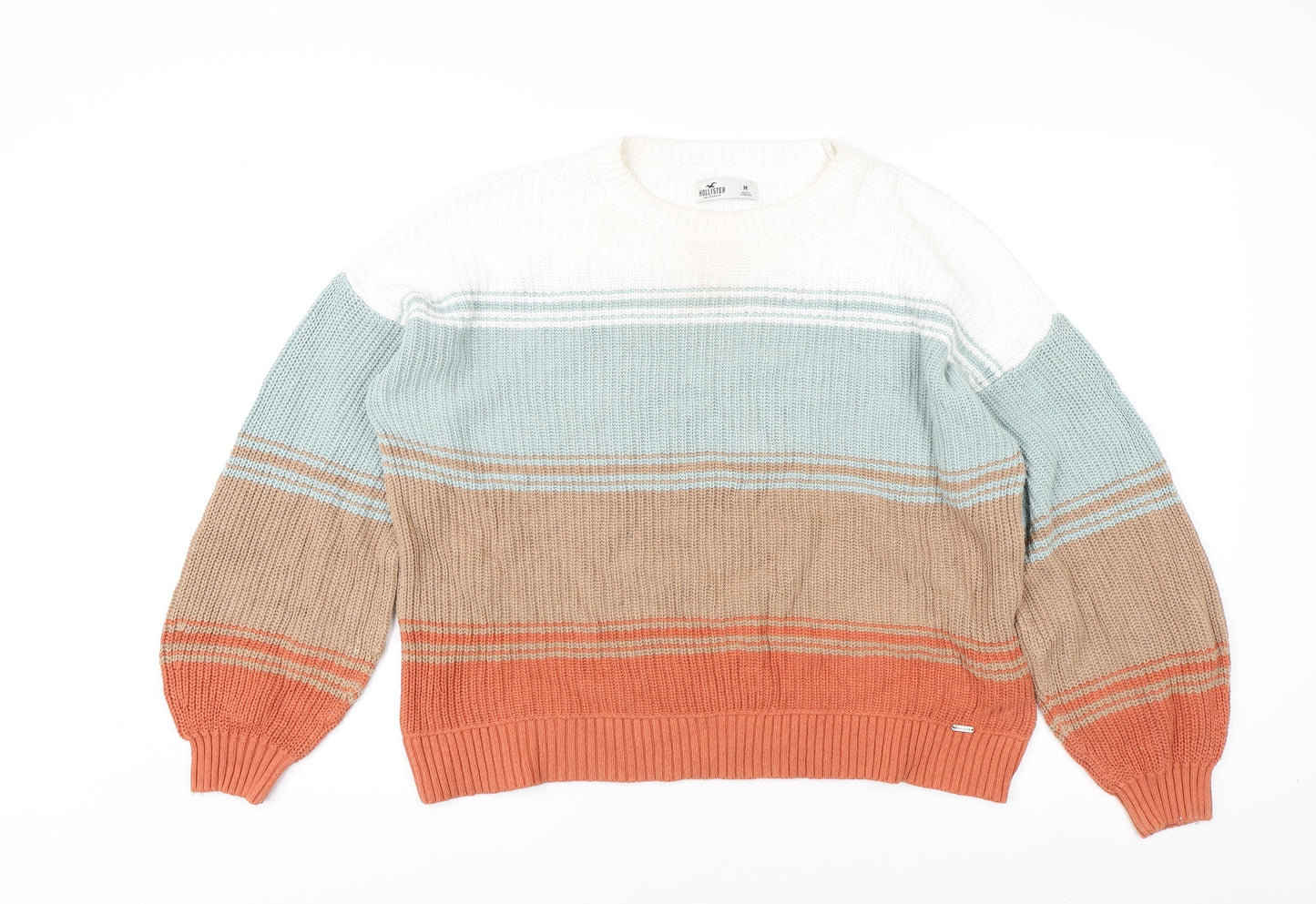 Hollister Women's Striped Pullover Jumper, Multicoloured, M