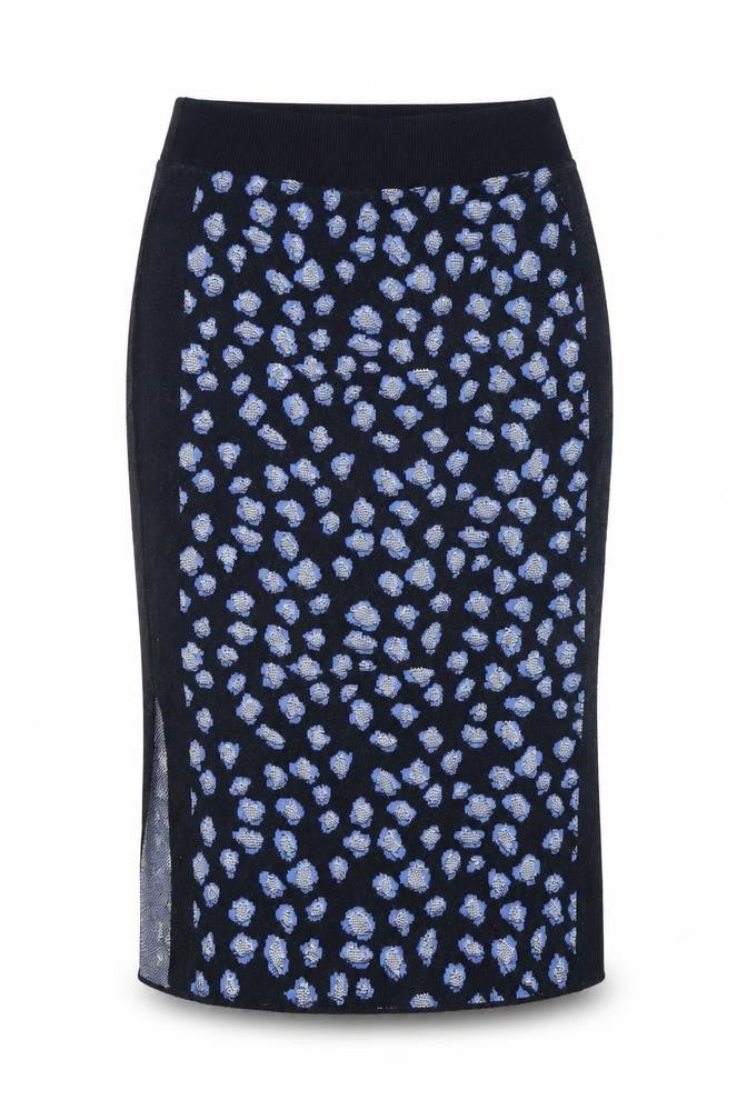 Per Una Women's Blue Animal Print Pencil Skirt Size 10
