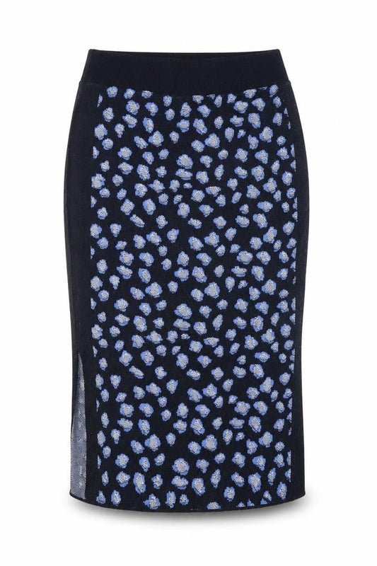 Per Una Women's Blue Animal Print Pencil Skirt Size 10