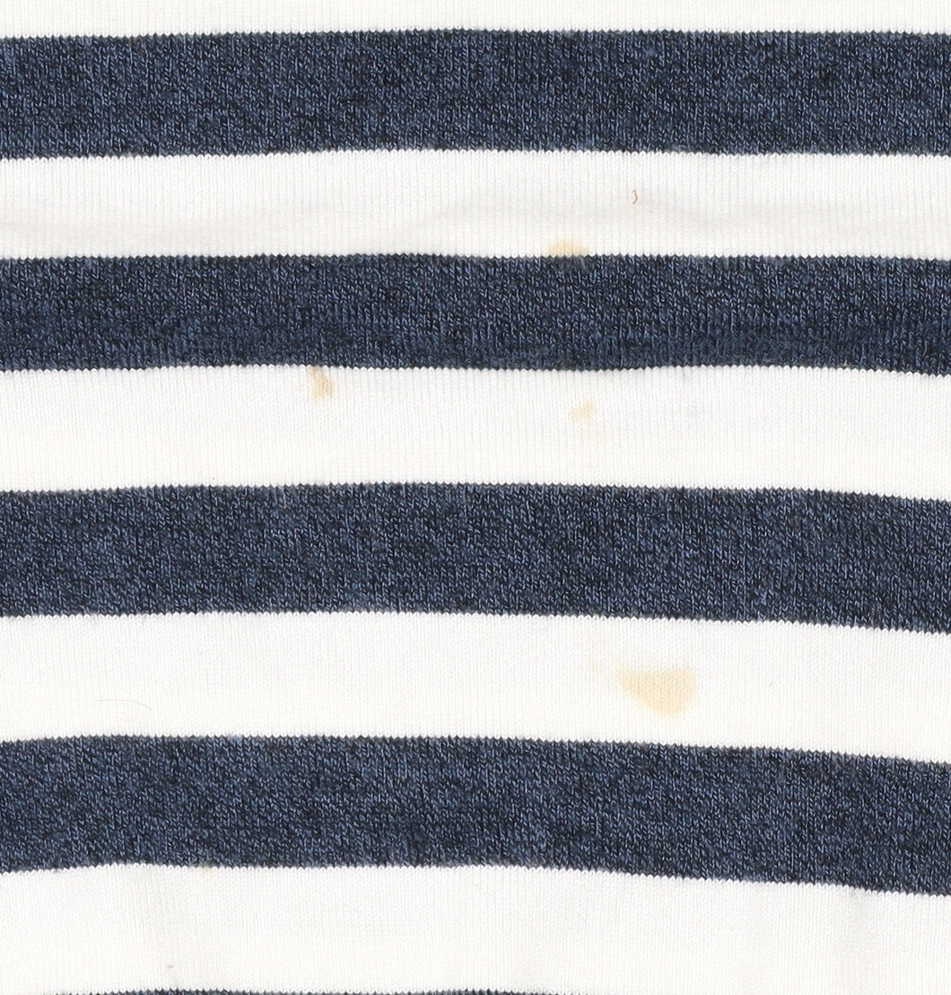 Marks and Spencer Women's Blue Stripe Pullover Jumper M