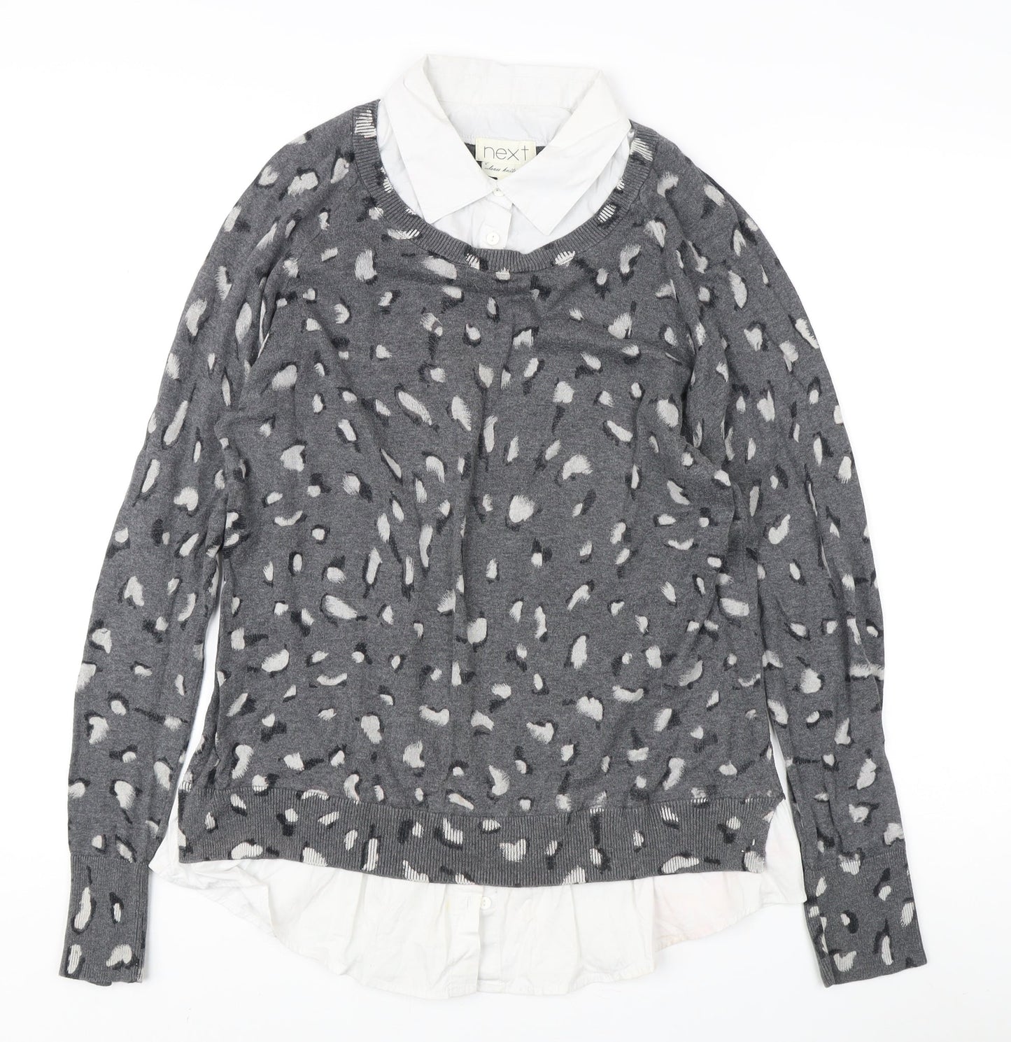 Next Women’s Grey Animal Print Pullover Jumper Size 16