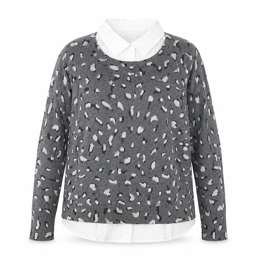 Next Women’s Grey Animal Print Pullover Jumper Size 16