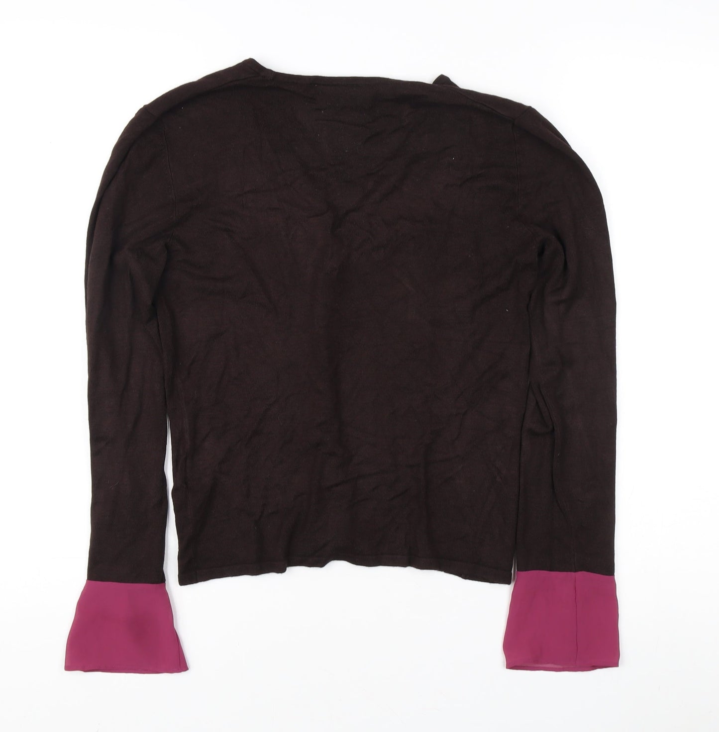 Principles Women's Brown Cardigan M Button Accent
