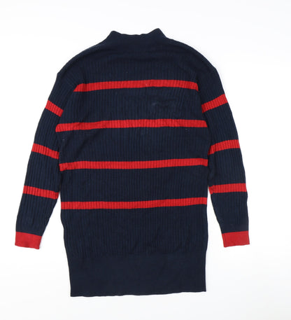 Marks & Spencer Men's Blue Striped XS Jumper