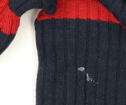 Marks & Spencer Men's Blue Striped XS Jumper