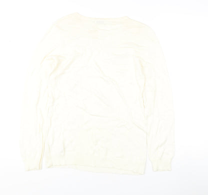 Damart Ivory Sequin Women's S Pullover Jumper
