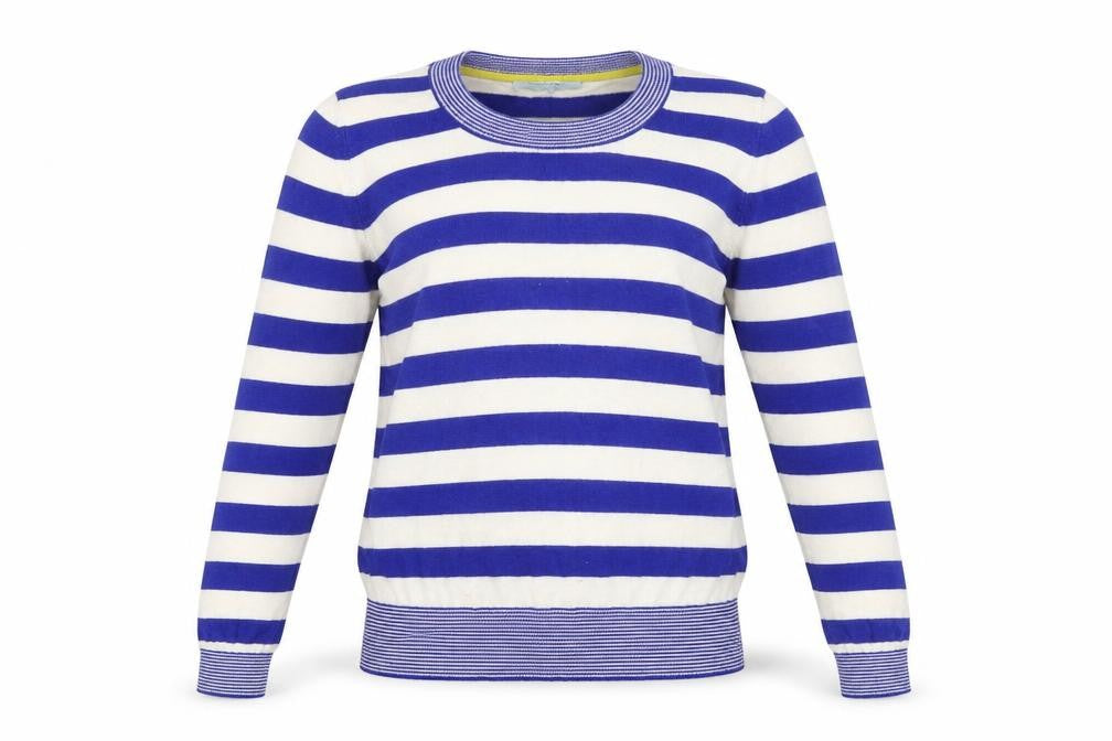 Dickins & Jones Women's Blue Stripe XS Pullover Jumper