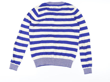 Dickins & Jones Women's Blue Stripe XS Pullover Jumper