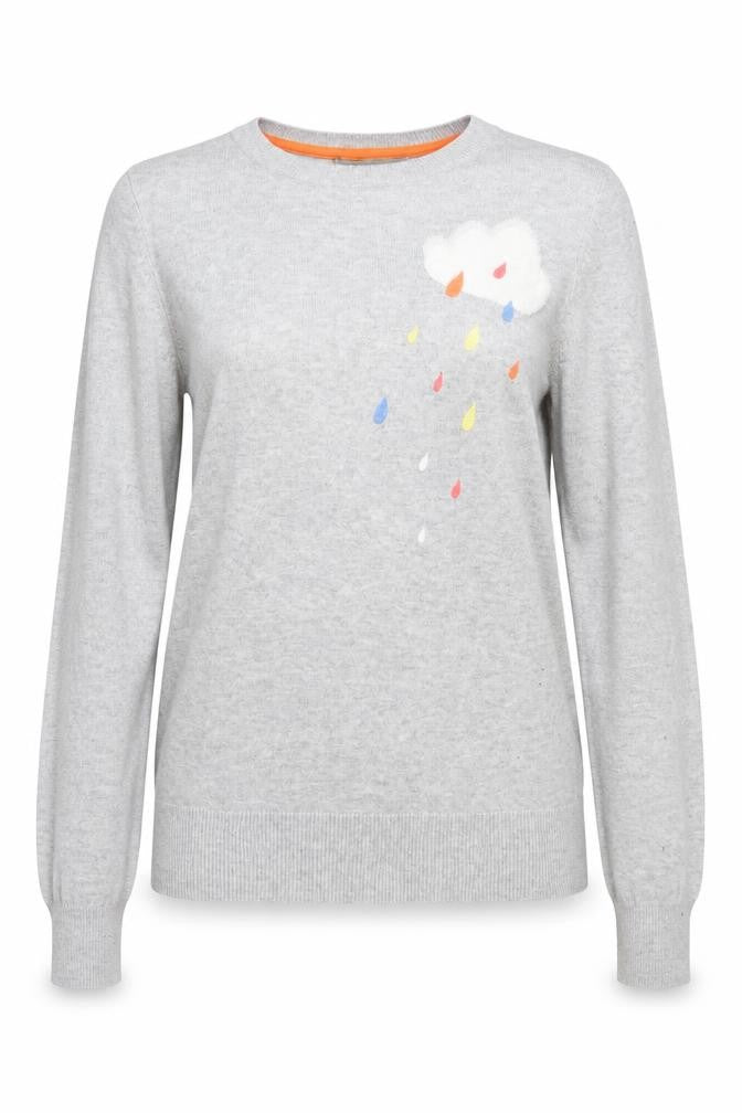 Oasis Women's Grey XS Pullover Jumper, Nature Theme
