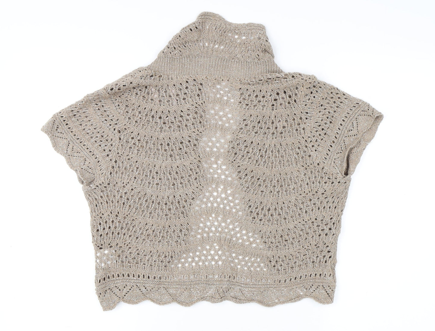 Soon Women's Beige Shrug Knit Cotton Size 12
