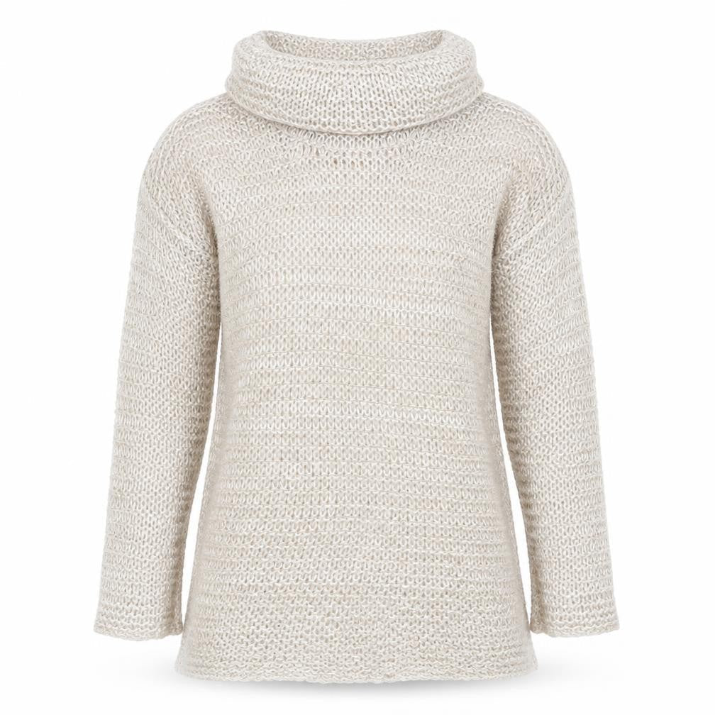 Topshop Women's Beige Open-Knit Jumper, Size 8