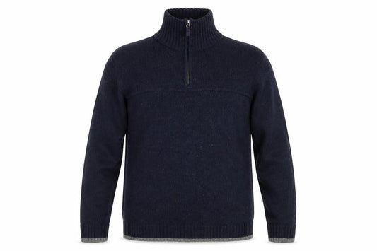 Front view of Atlantic Bay Men's Blue jumper, size L