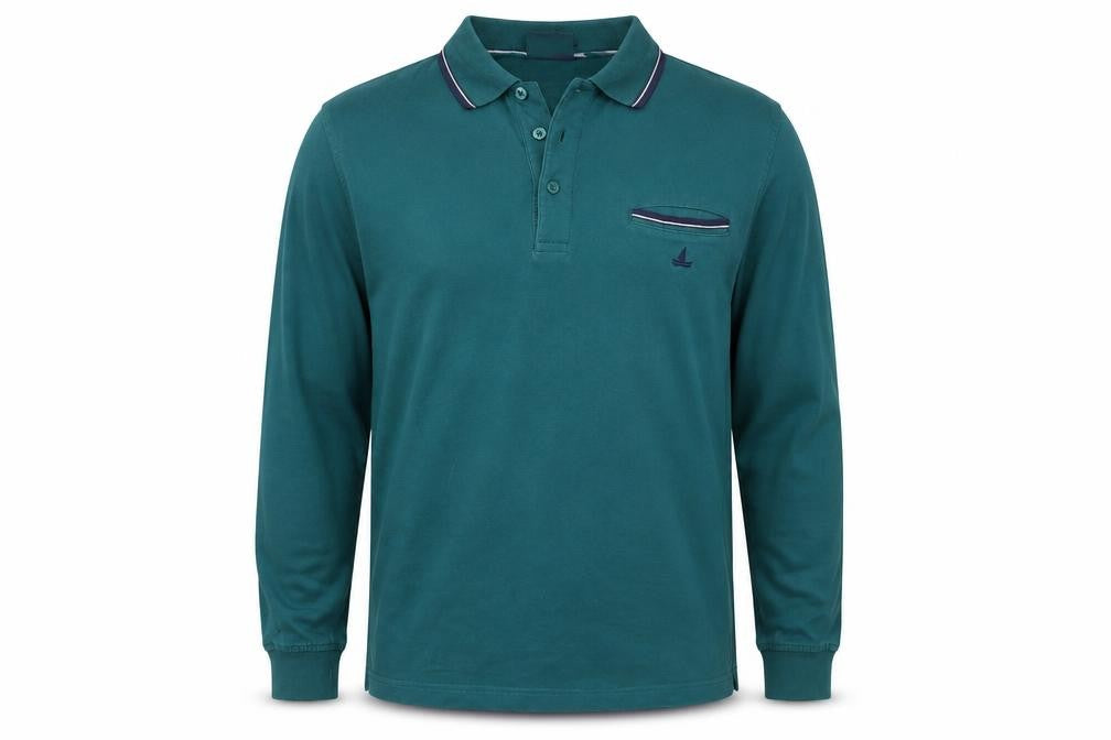 Navy Sail Men's XL Green Collared Long Sleeve Shirt