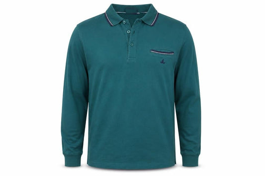 Navy Sail Men's XL Green Collared Long Sleeve Shirt