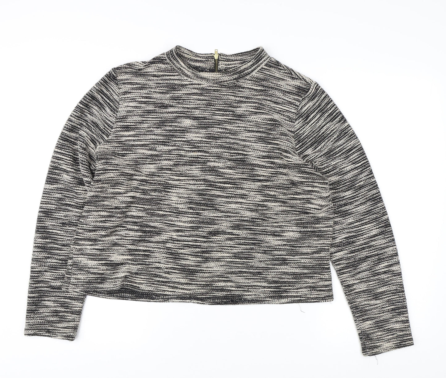 H&M Women's Multicoloured Crew Neck Jumper Size 12