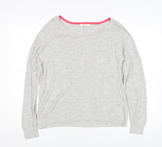 Waste Stuff Women’s Grey Pullover Size 12 Cotton Linen