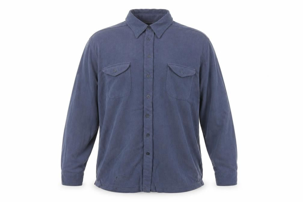 Marks & Spencer Unisex Blue Button-Up Shirt Size 14