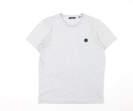 Jack & Jones Men’s Grey Crew Neck T-Shirt, L