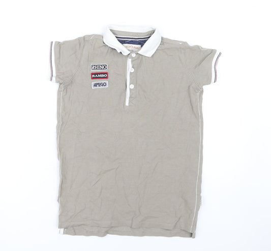 Horseware Ireland Girls Beige Polo Shirt 11-12 Years Logo