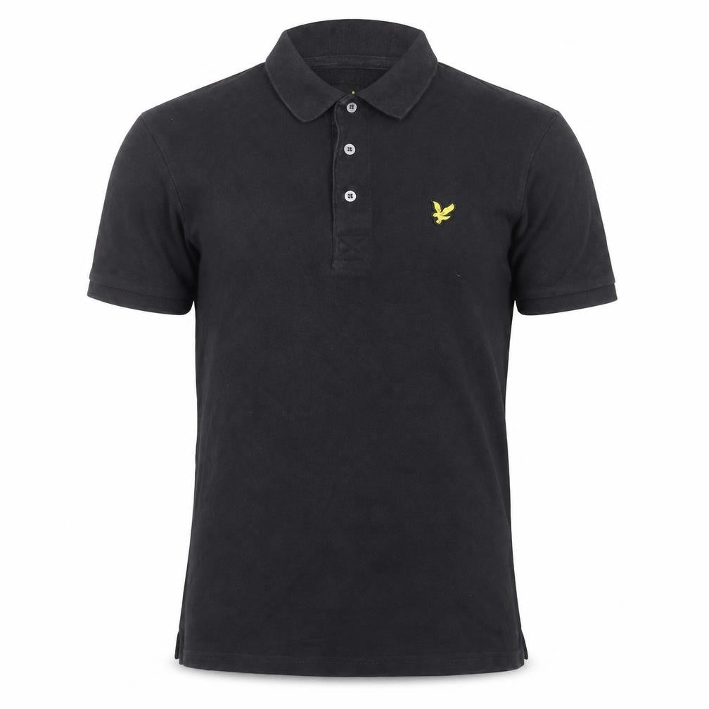 Lyle & Scott Men's Black Polo Shirt, Size S, Logo Accent