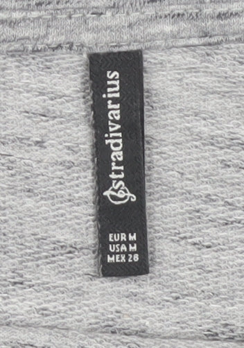 Stradivarius Women's Grey Basic T-Shirt, Size 12