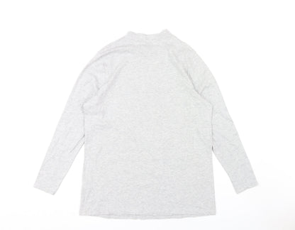 Capsule Women's Grey Mock Neck Jersey T-Shirt Size 18