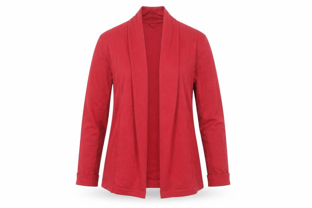 John Baner Women's Red Jacket, Size S, Organic Cotton