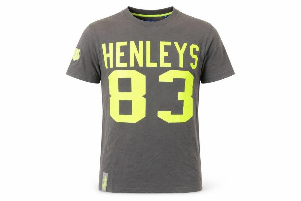 Henleys Womens Grey Graphic Short Sleeve T-Shirt, Size 2