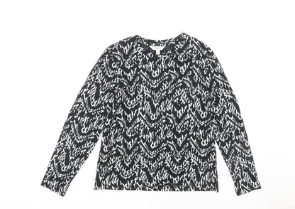 Marks & Spencer Women's Black Geometric Blouse M
