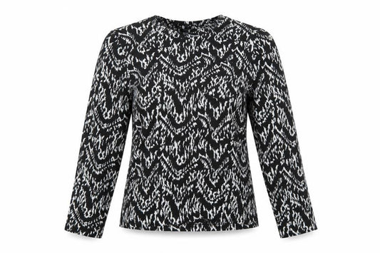 Marks and Spencer Women's Black Geometric Blouse M