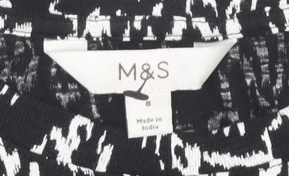 Marks & Spencer Women's Black Geometric Blouse M