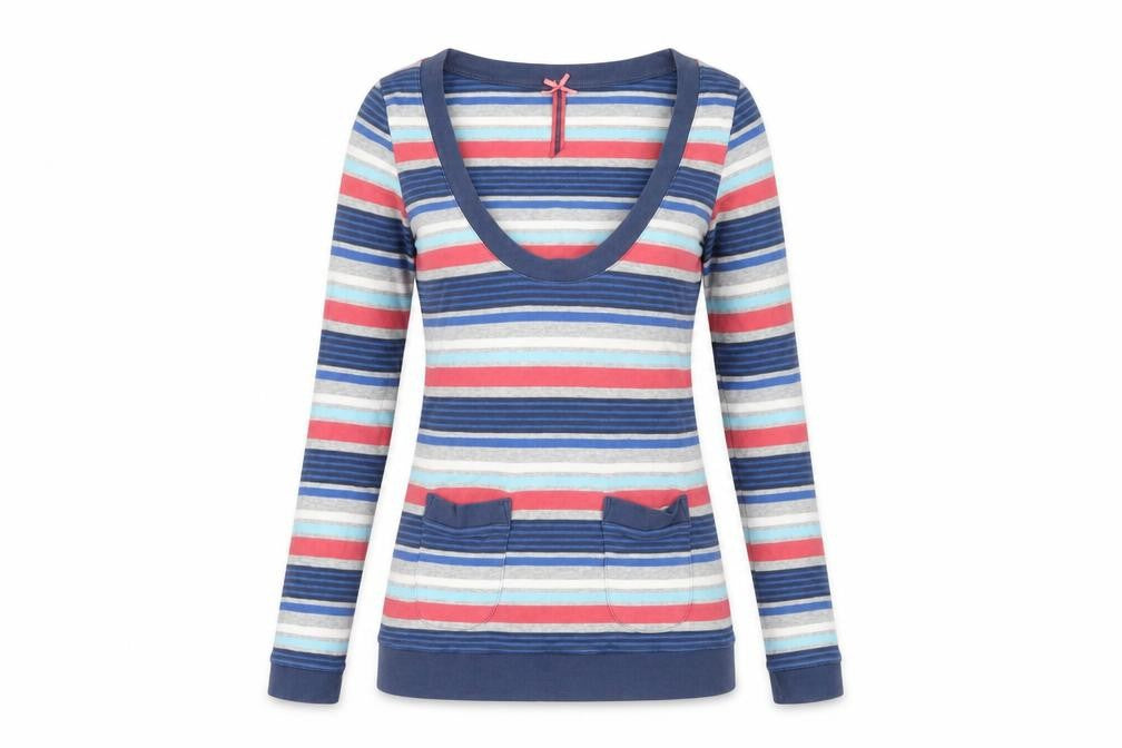 Next Women Multicoloured Striped T-Shirt Size 12