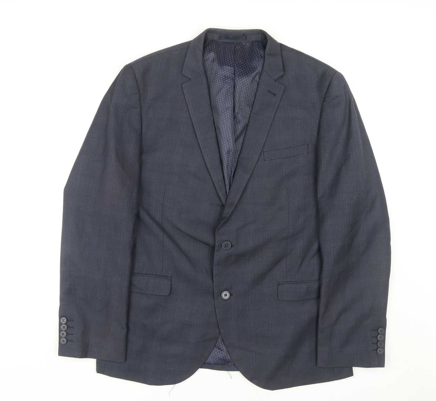 Next Men's Blue Slim Fit Blazer, 46R, Formal Style