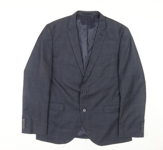 Next Men's Blue Slim Fit Blazer, 46R, Formal Style