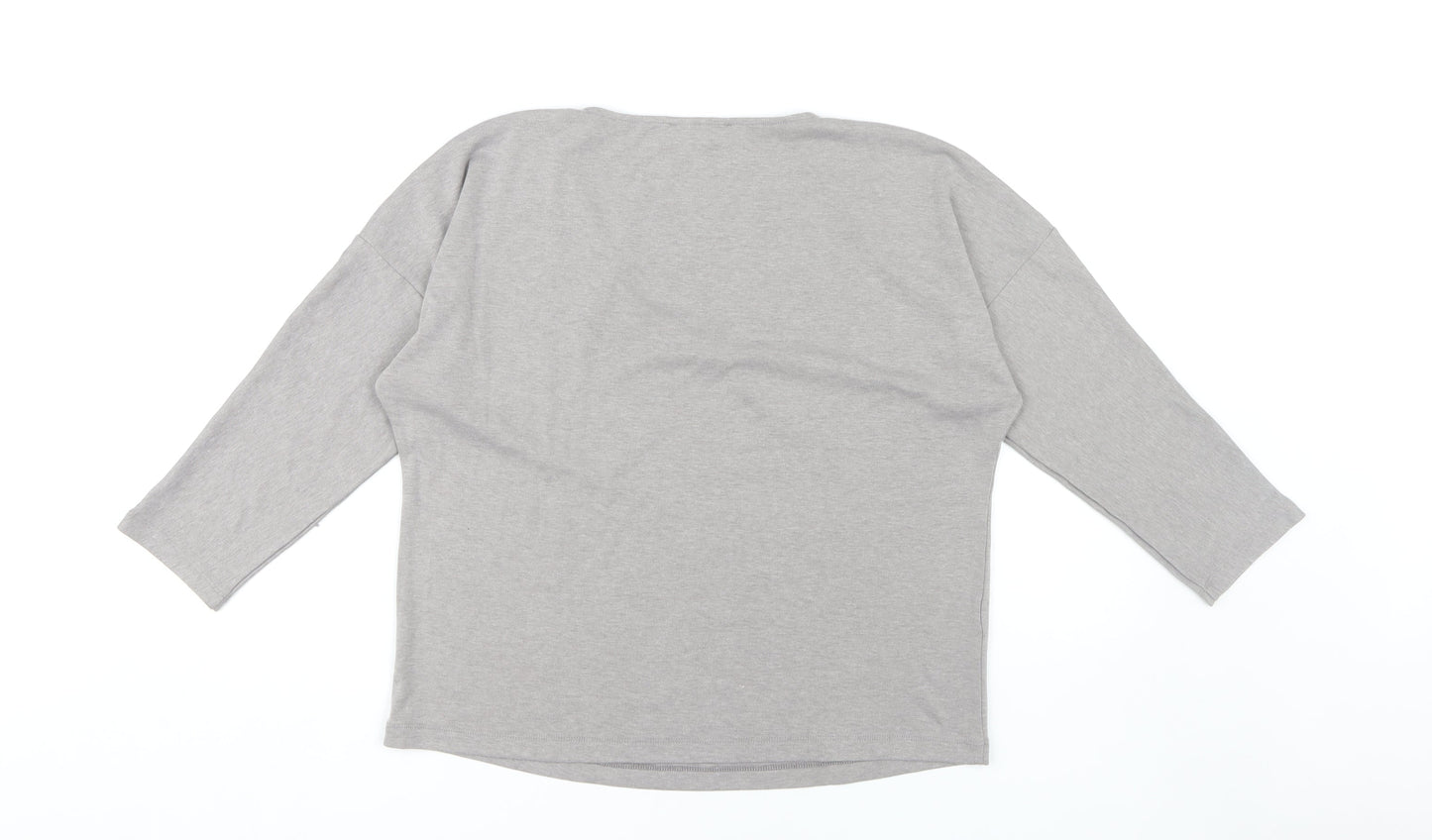MNG Women's Grey T-Shirt XS with 3/4 Sleeves