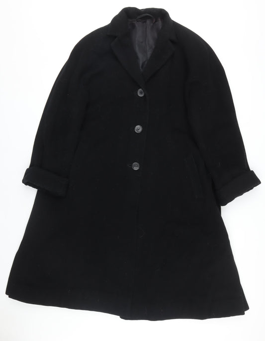 Next Women's Black Wool Overcoat Size 8