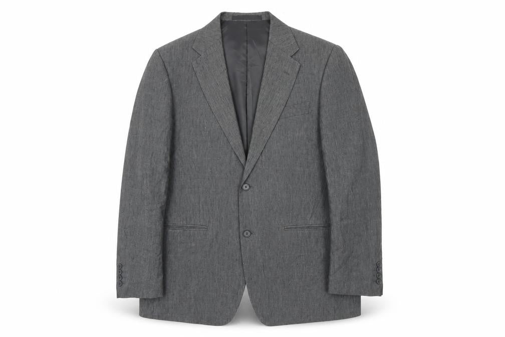 Marks & Spencer Men's Grey Blazer, Size M, Single-Breasted