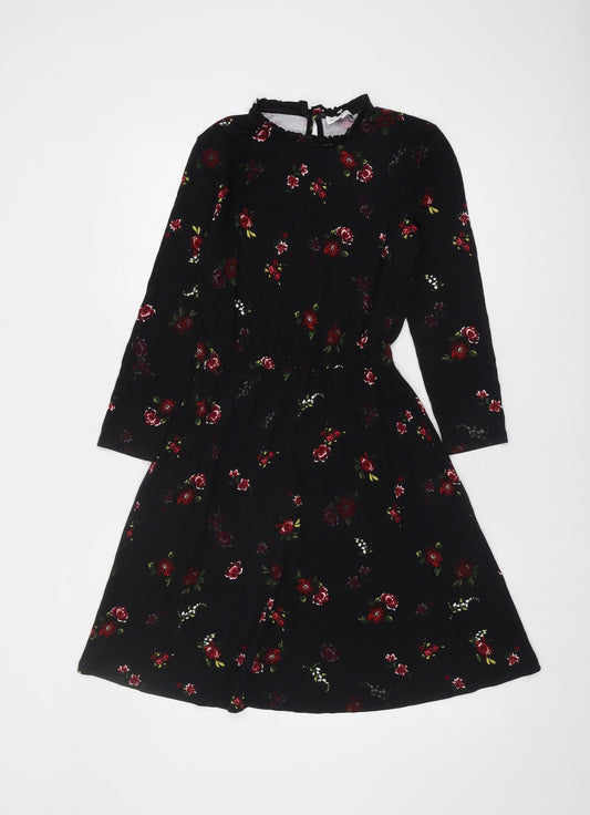 Warehouse Women Black Floral Dress Size 6