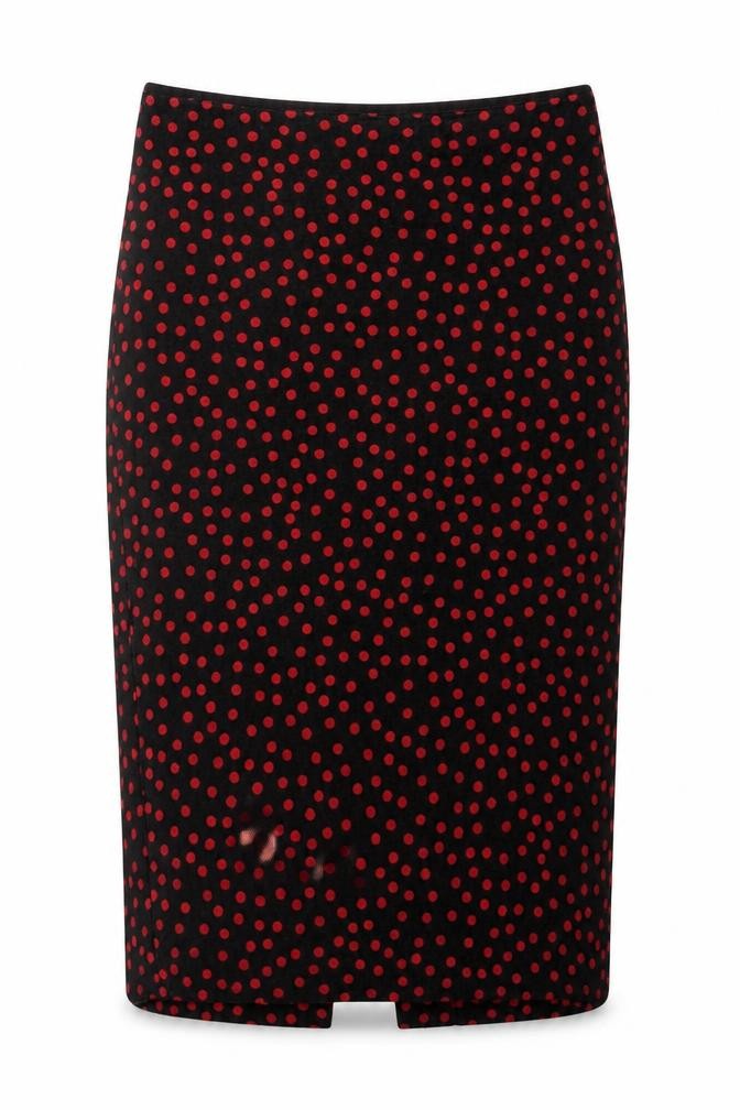 Marks & Spencer Women's Black Polka Dot Pencil Skirt 10