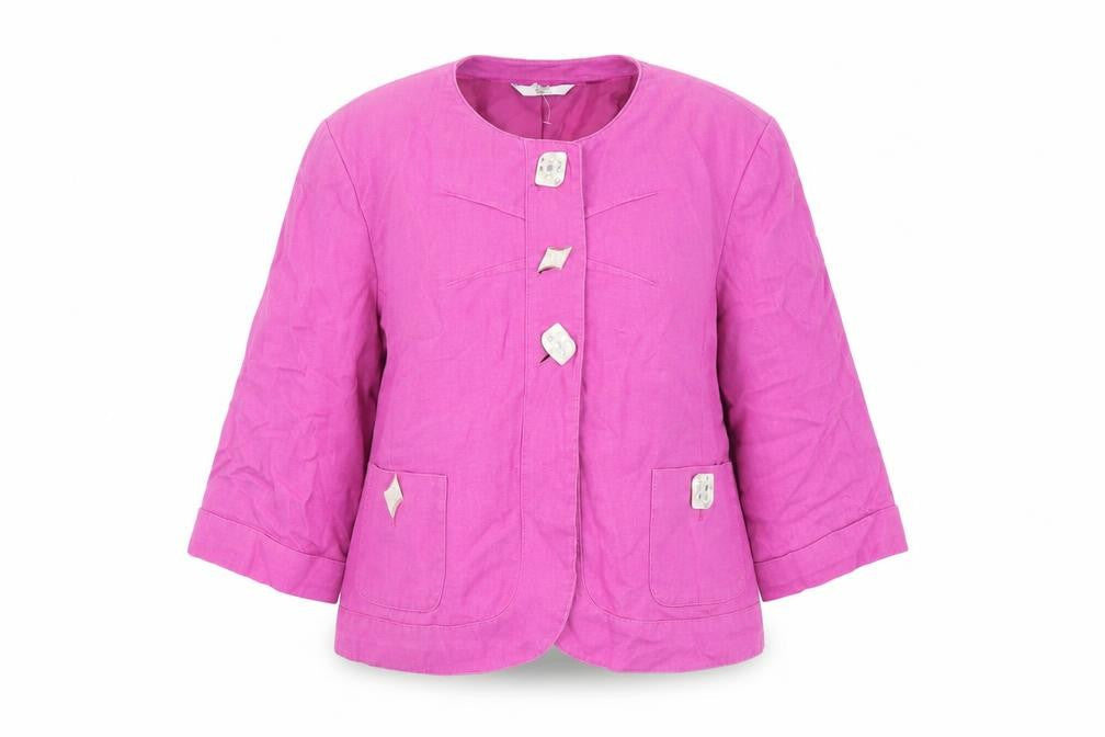 Nass Collection Women's Pink Linen Blazer Size 12